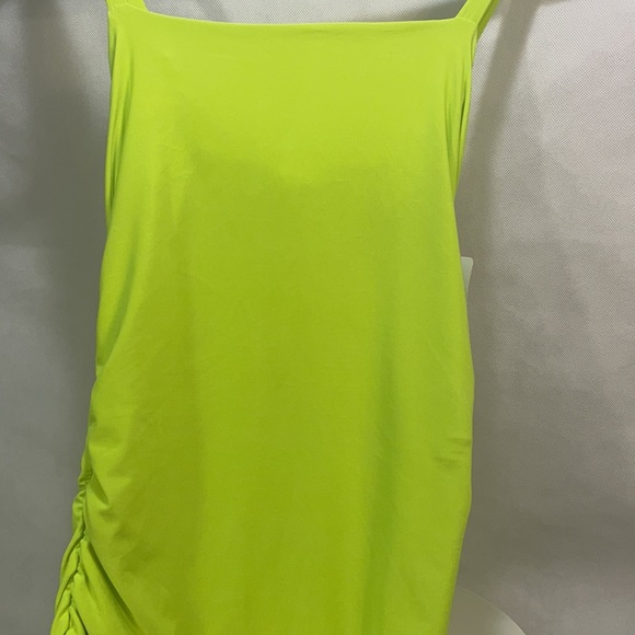 Ruched Bodycon Neon Lights Low Back Dress - Picture 6 of 7